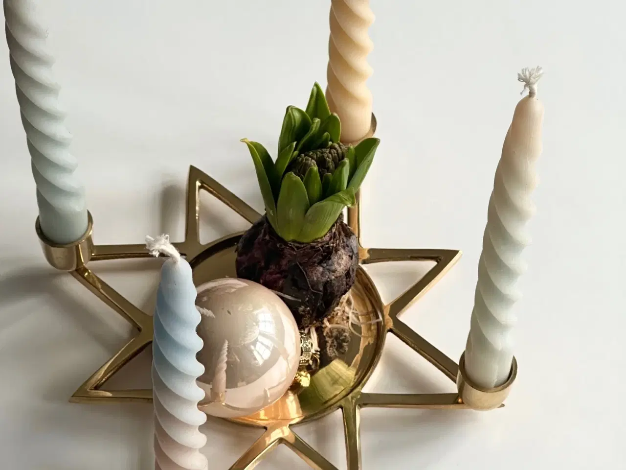 Billede 1 - Adventsstage, stjerneformet messing