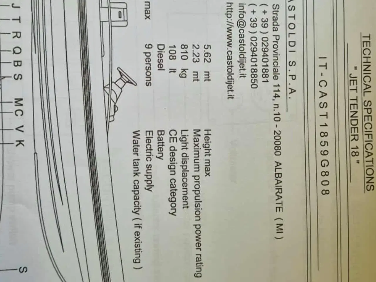 Billede 17 - Castoldi JET Tender 18 m. Diesel motor