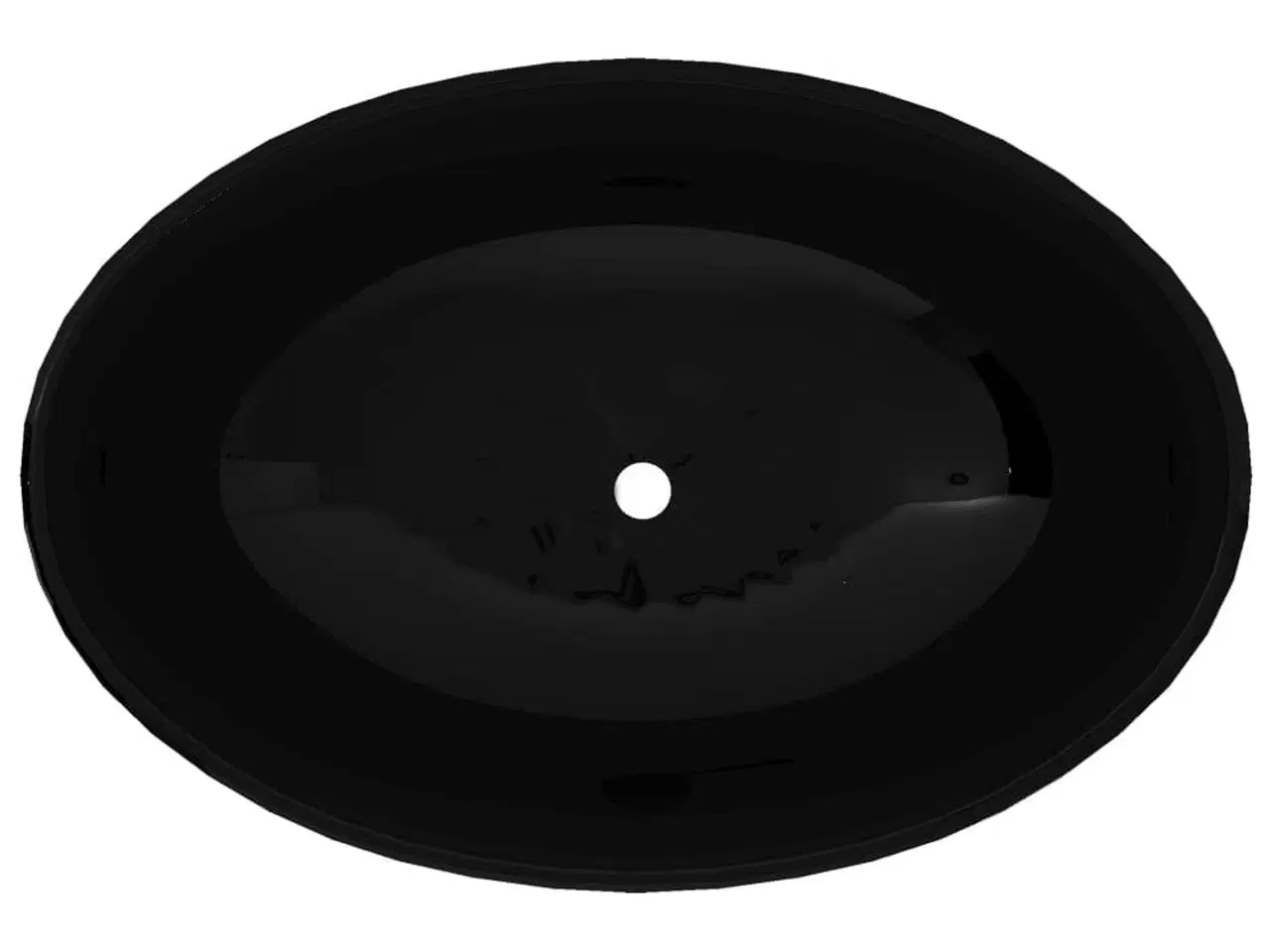 Billede 3 - Keramisk luksushåndvask oval sort 40 x 33 cm