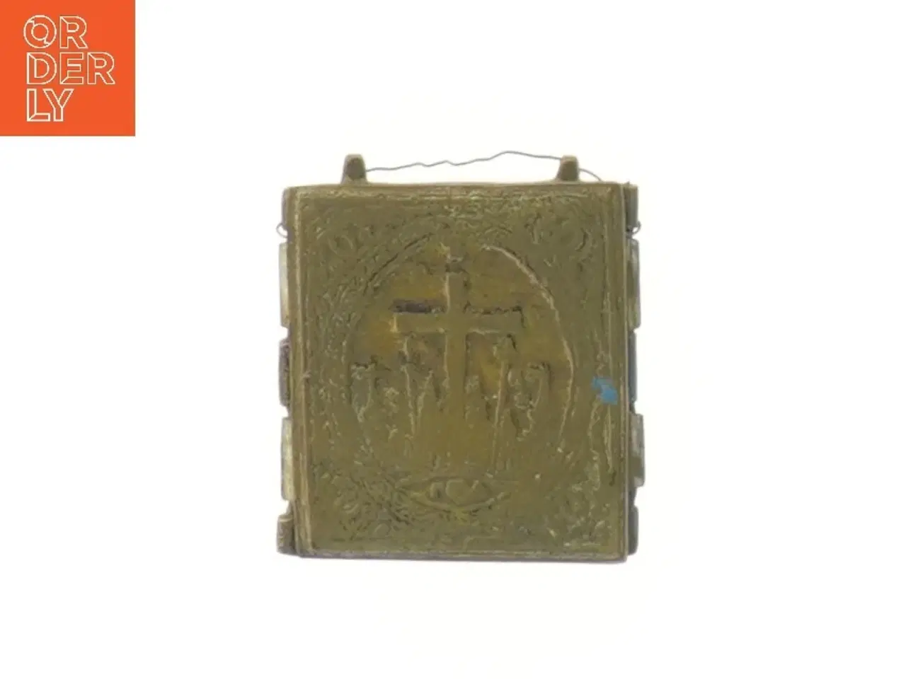 Billede 1 - Religiøs triptykon metal ikon (str. 7x6,5 cm)