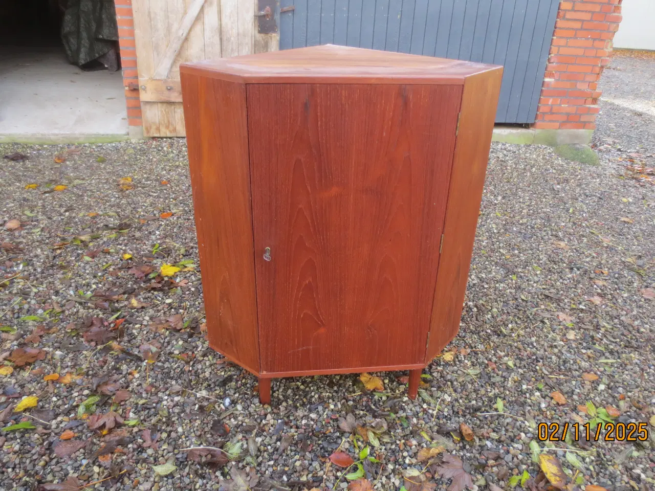 Billede 6 - 1 stk Teak Hjørneskab todelt 