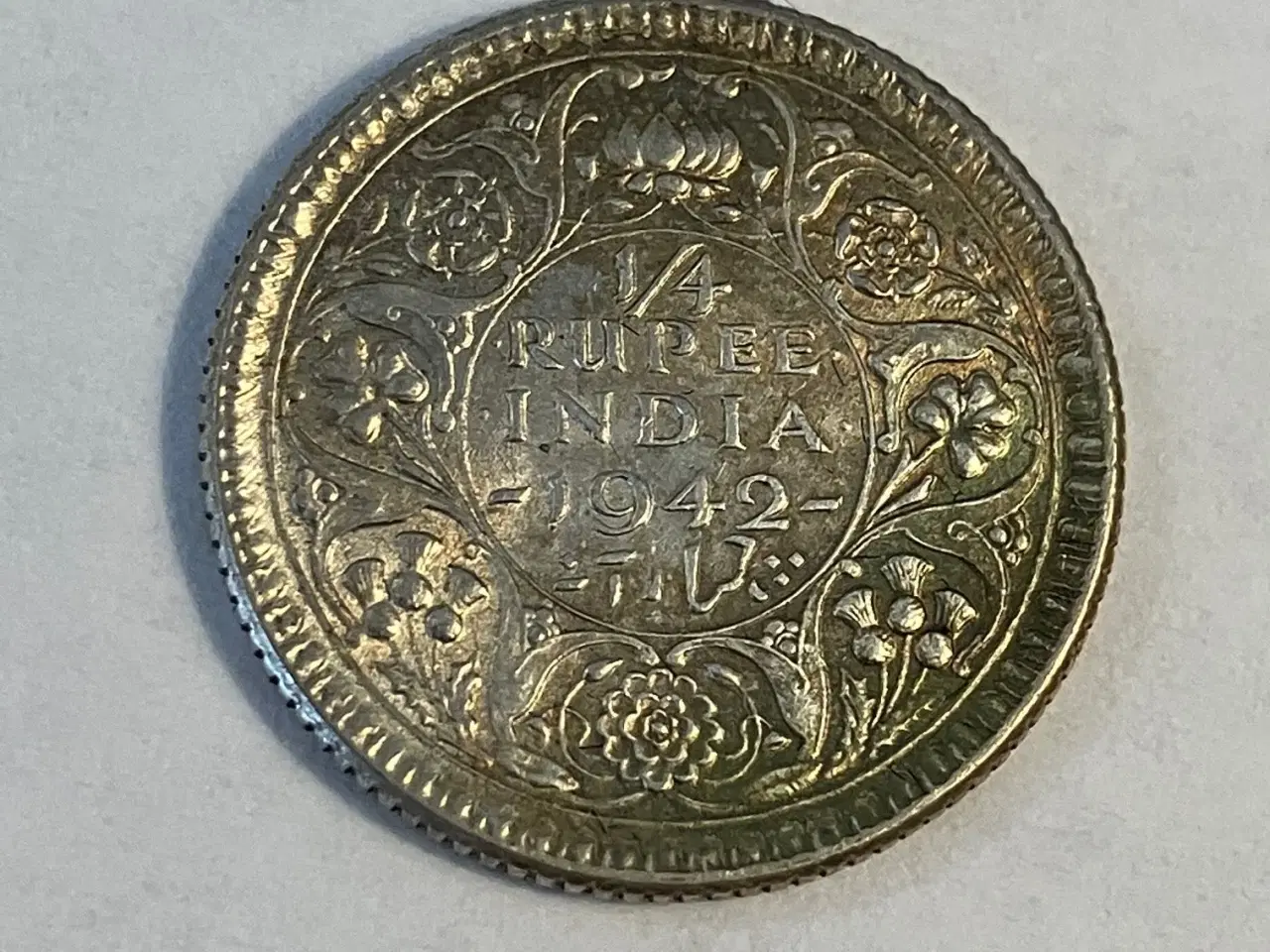 Billede 1 - 1/4 Rupee India 1942