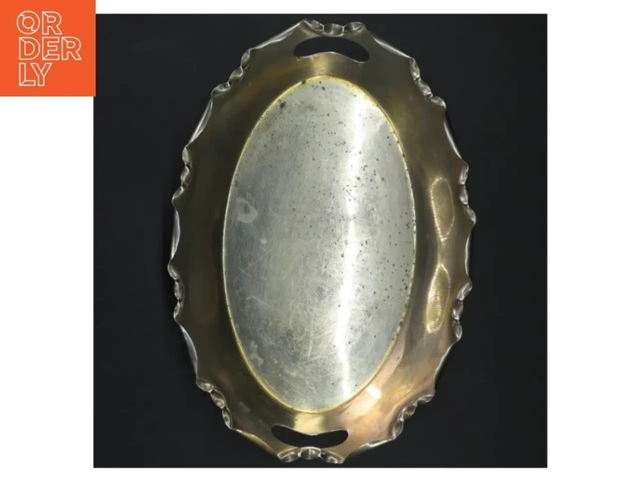 Billede 4 - sølvfarvet serveringsfad (str. 26x18x5cm)