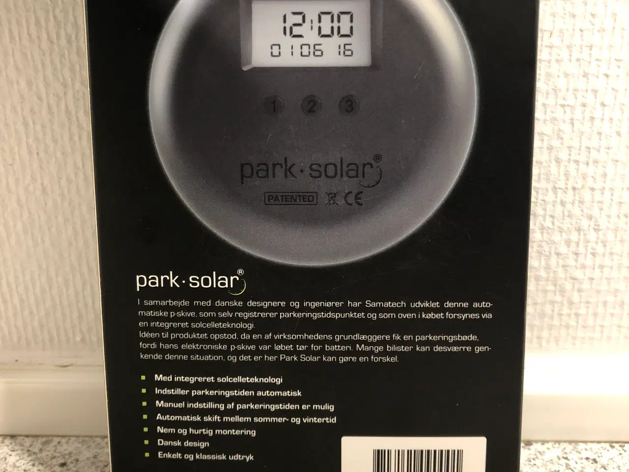 Billede 2 - Elektronisk P-skive, solceller Park solar FS 20