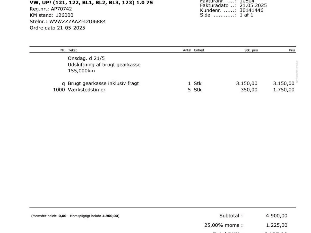 Billede 2 - Wv up hvid 
