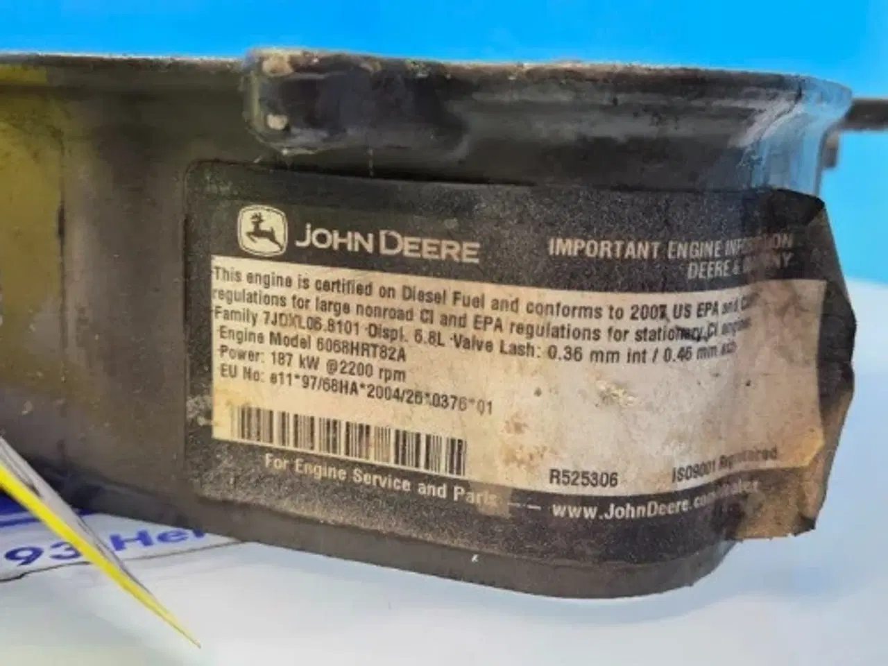 Billede 4 - John Deere  6068   Dæksel  DZ107828