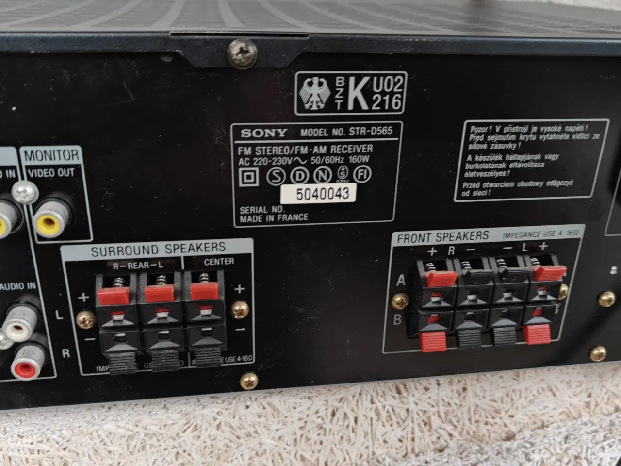 Billede 8 - Sony 160w STR-D565 surround receiver i god stand 