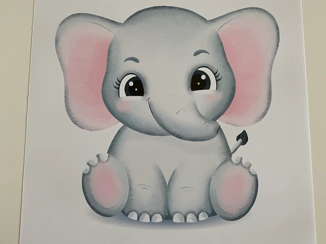 Billede 3 - Børneplakat med elefant 40x50