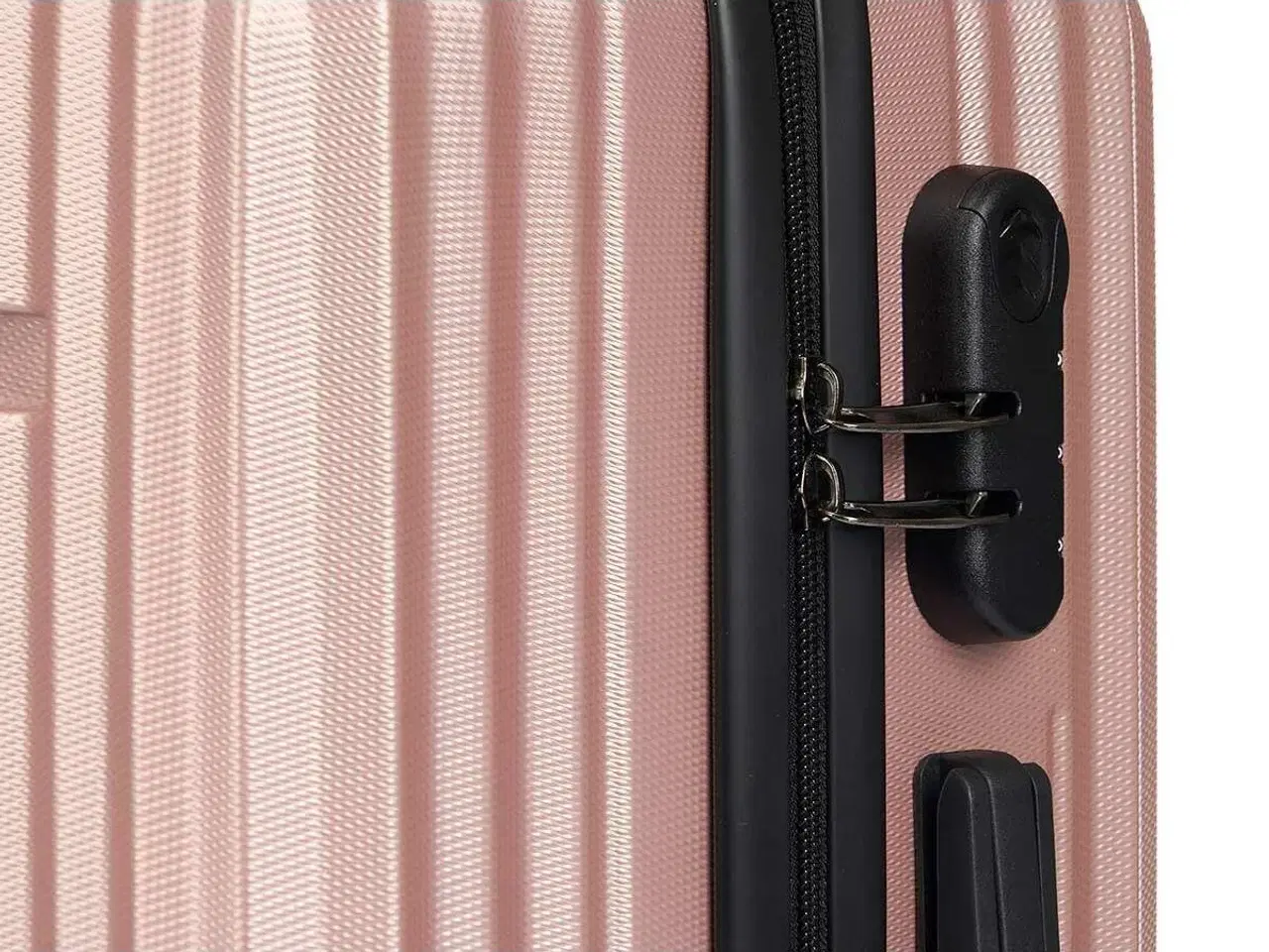 Billede 4 - Kabinekuffert håndbagage 55 x 35 x 20 cm - Pink med striber