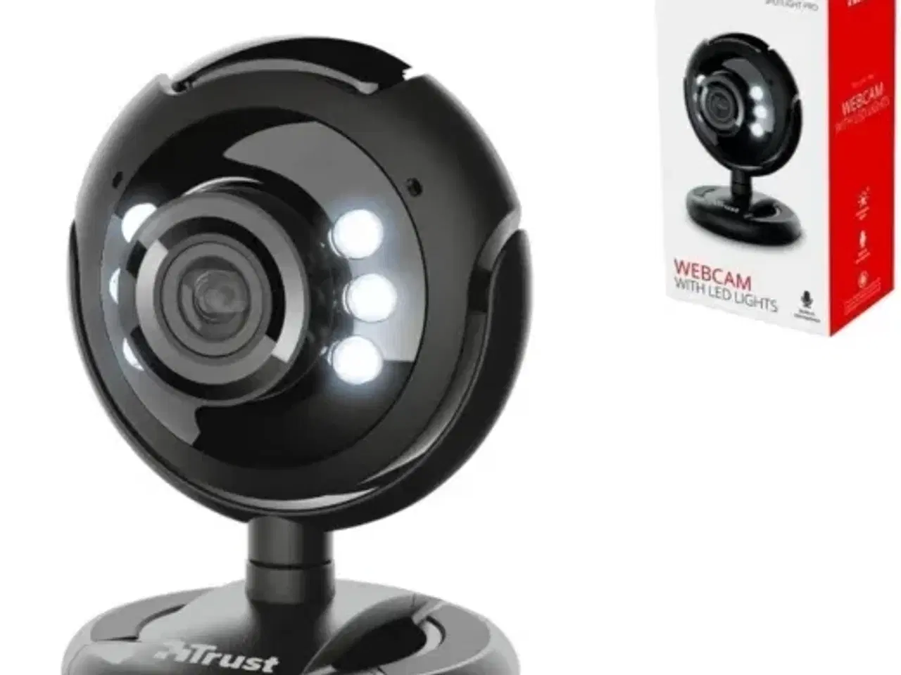 Billede 1 - 6 stk. trust webcam spotlight pro sort(ubrugt)
