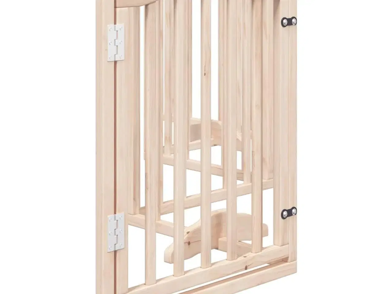 Billede 5 - Hundelåge med dør 6 paneler 300 cm poppeltræ