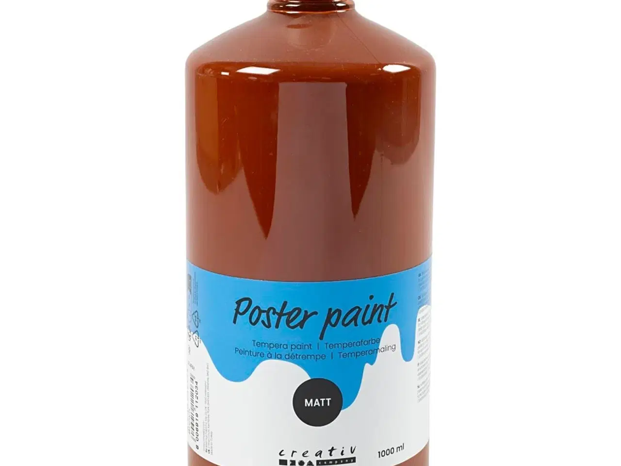 Billede 1 - Temperamaling Mat, brun, 1000ml/ 1 fl.