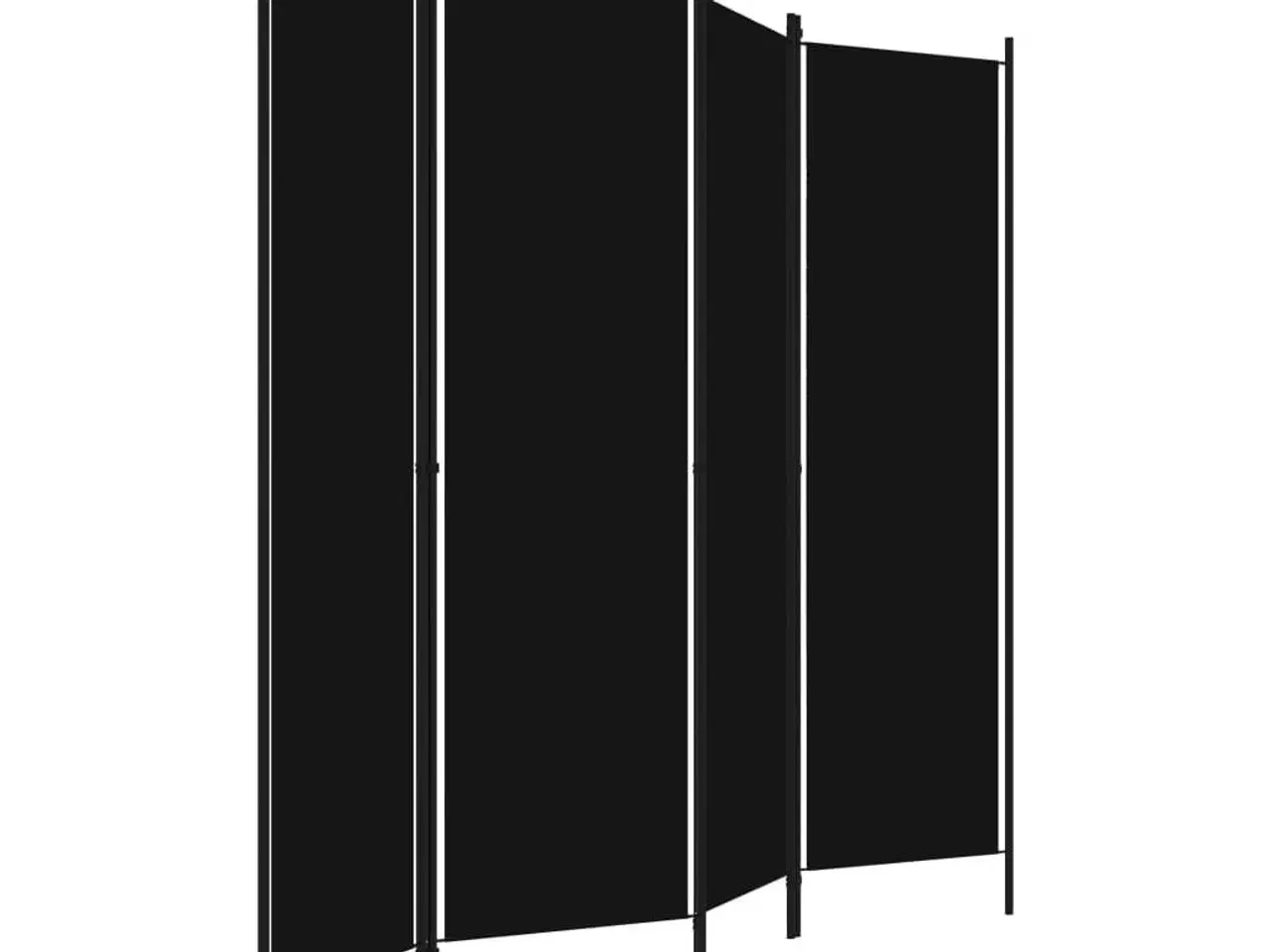 Billede 3 - 4-panels rumdeler 200 x 180 cm sort