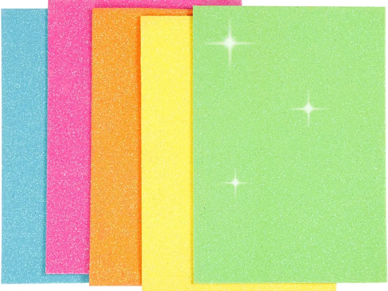 Billede 1 - Mosgummi A5 - 5 Assorterede Farver til Kreative Projekter