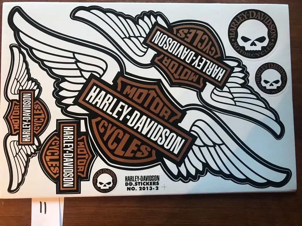 Billede 9 - Stickers, Harley - sæt á 4 stk. A4 ark