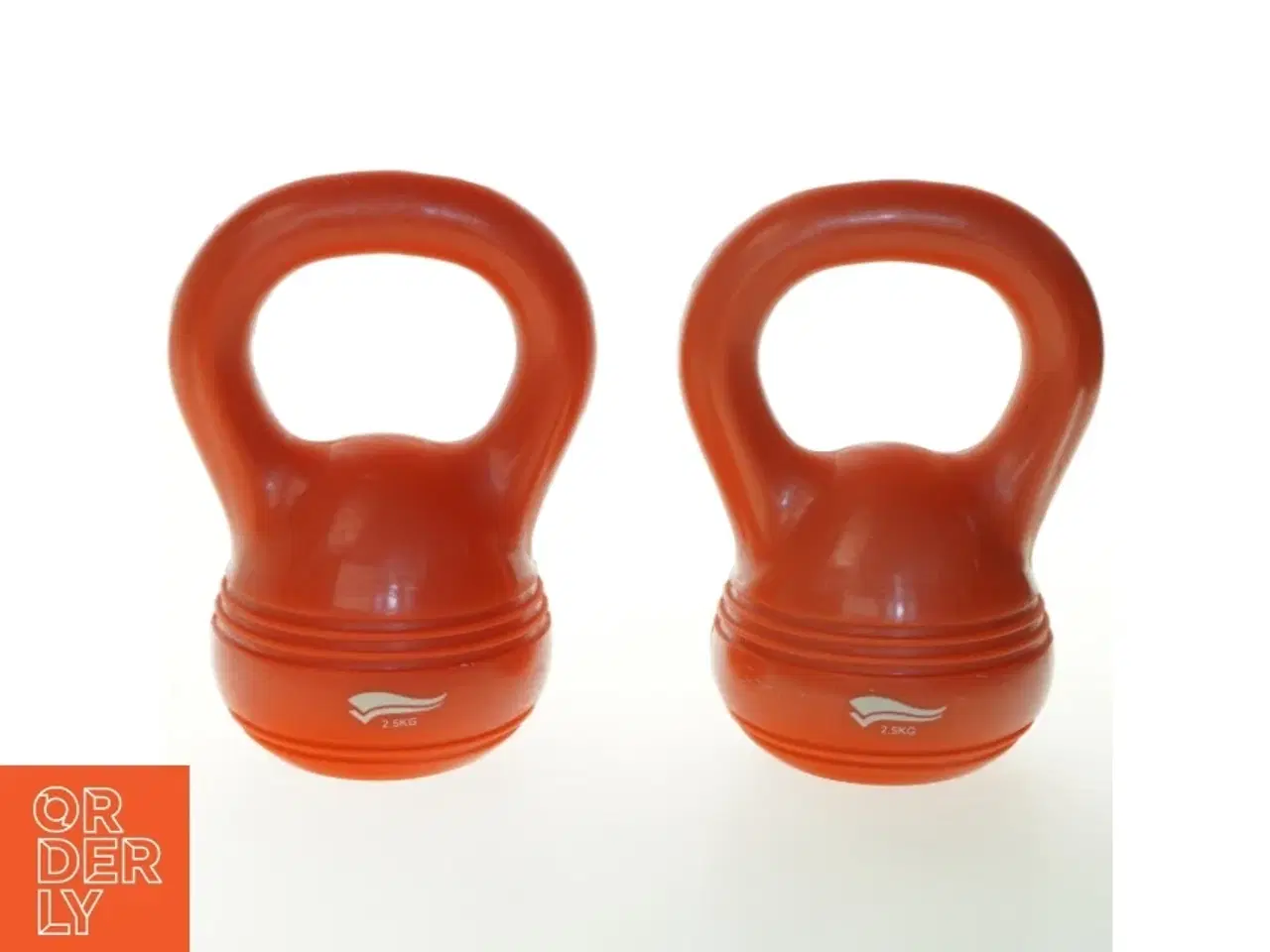 Billede 1 - Orange kettlebells 2.5 kg (str. Ø 12,5x22 cm)