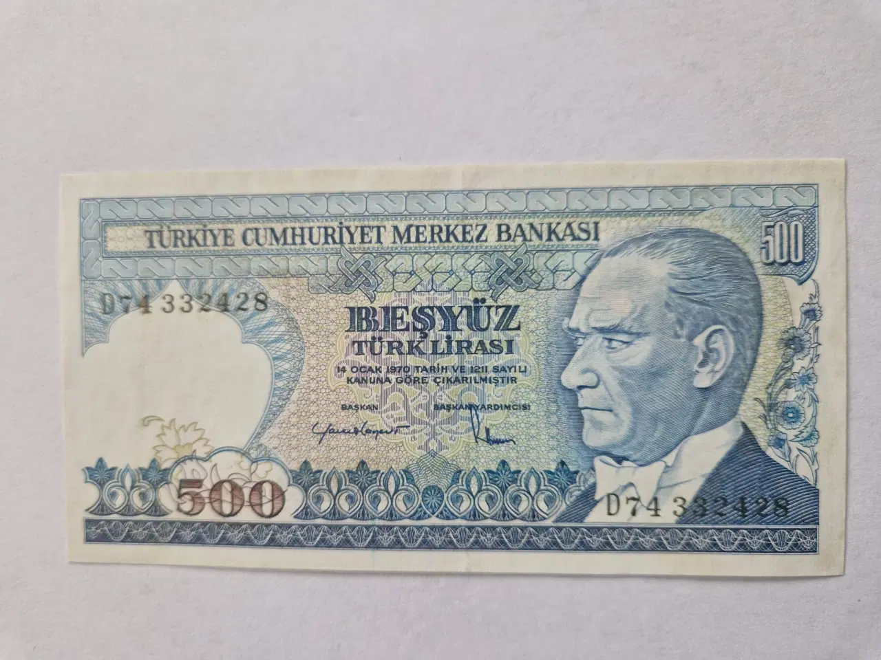 Billede 1 - 500 Lira 1970 Turkey