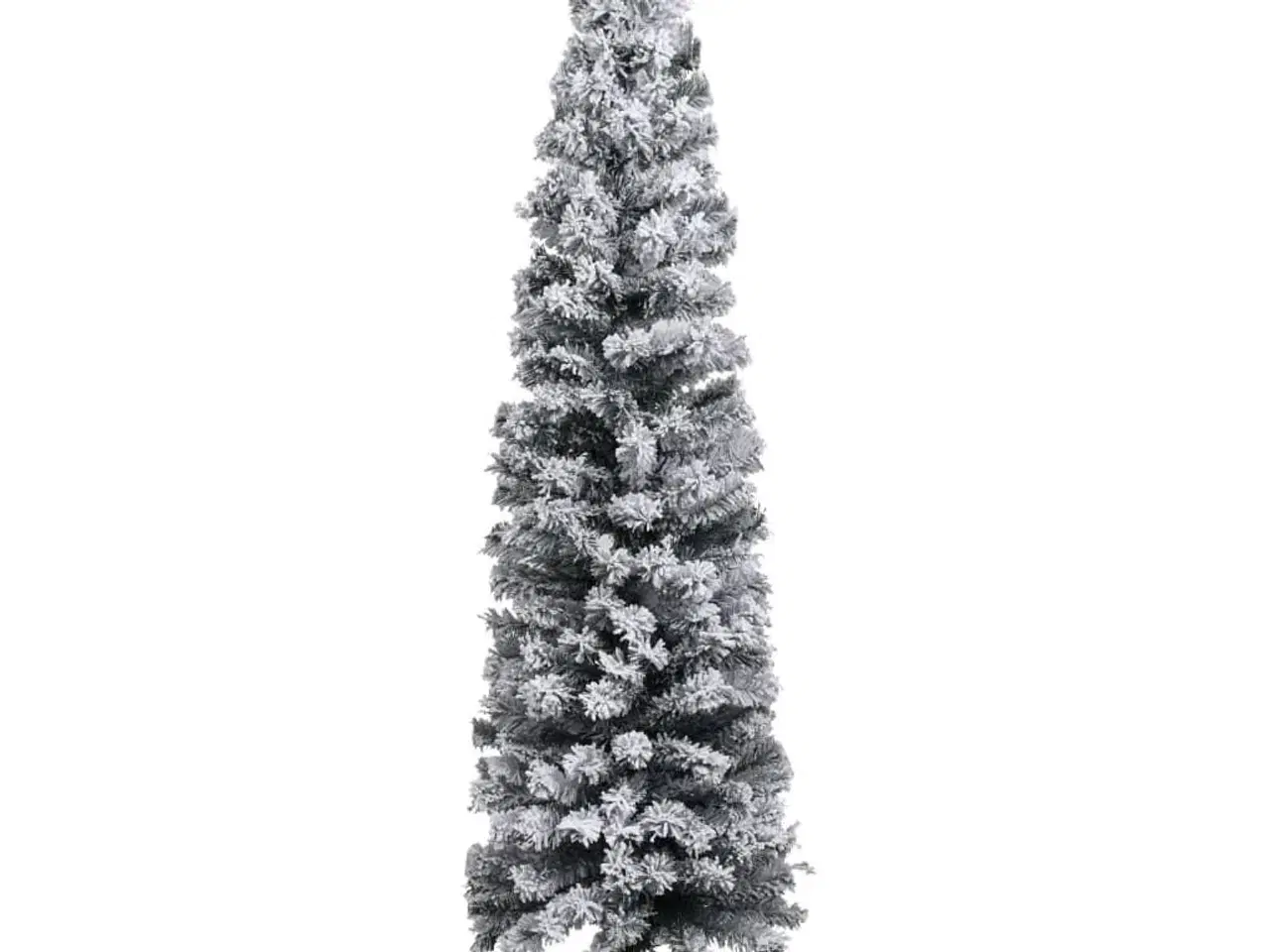 Billede 2 - Smalt kunstigt juletræ med sne 150 cm PVC grøn