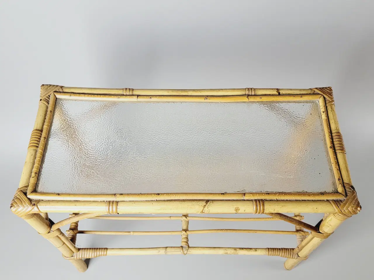 Billede 6 - ⭐️· Fint vintage bord i bambus/rattan med glas