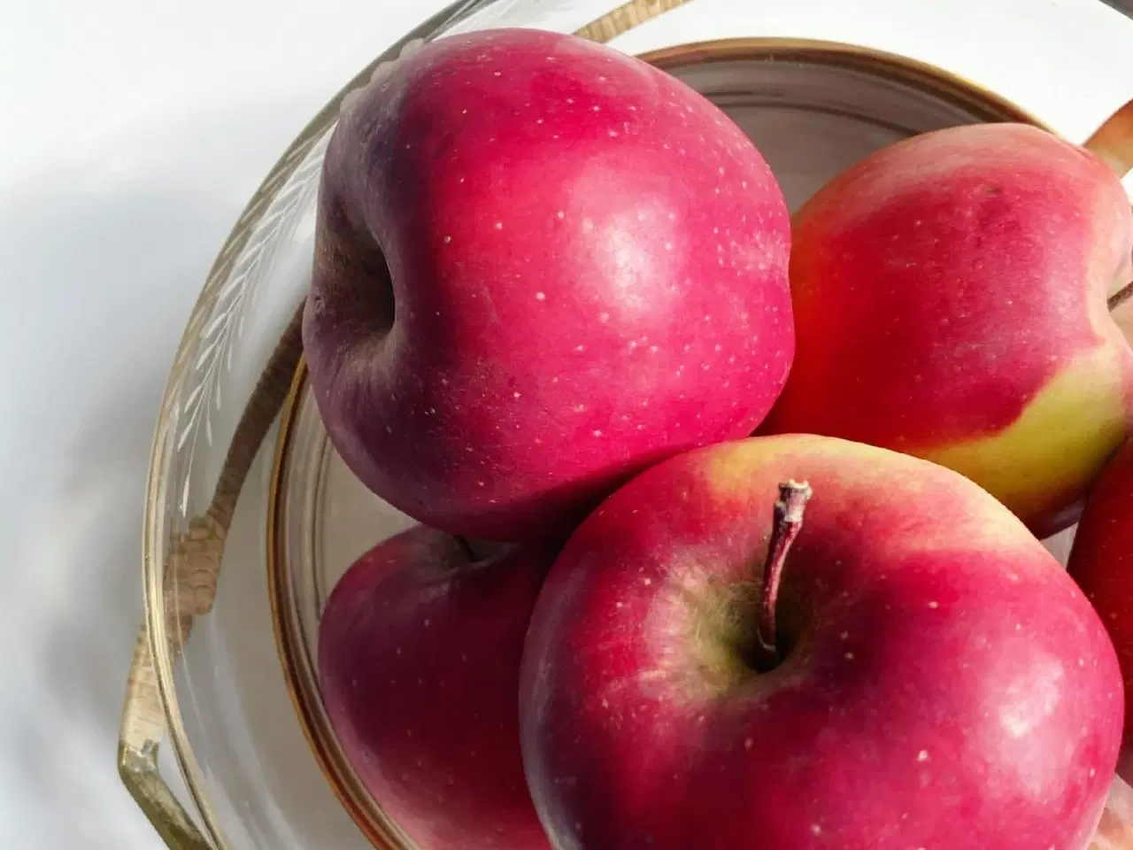 Billede 4 - Stor klar skål m messingholder, beviklet hank, NB