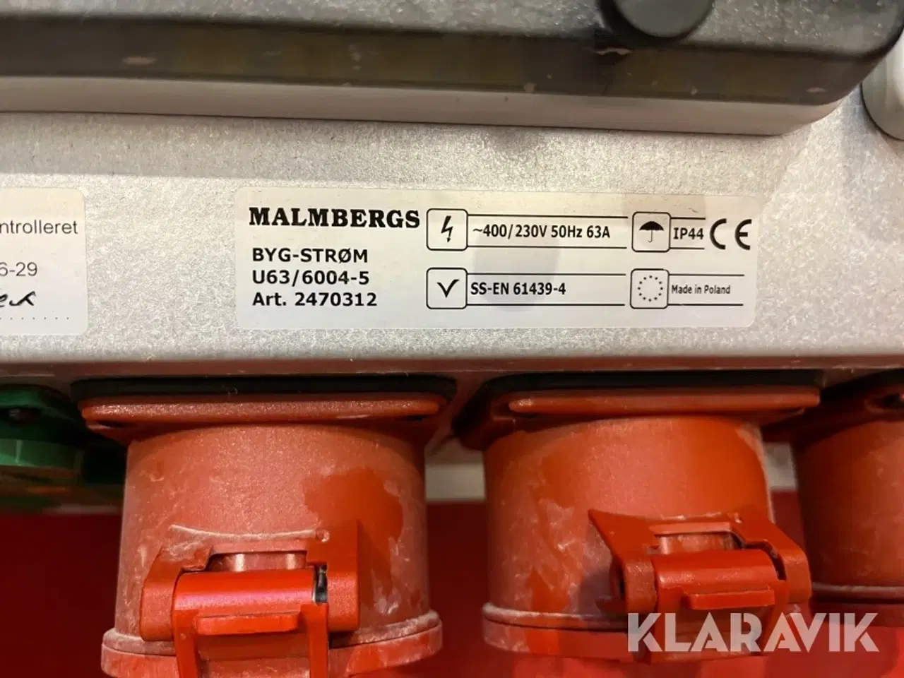 Billede 7 - El boks Malmbergs U63/6004-5 3 styk