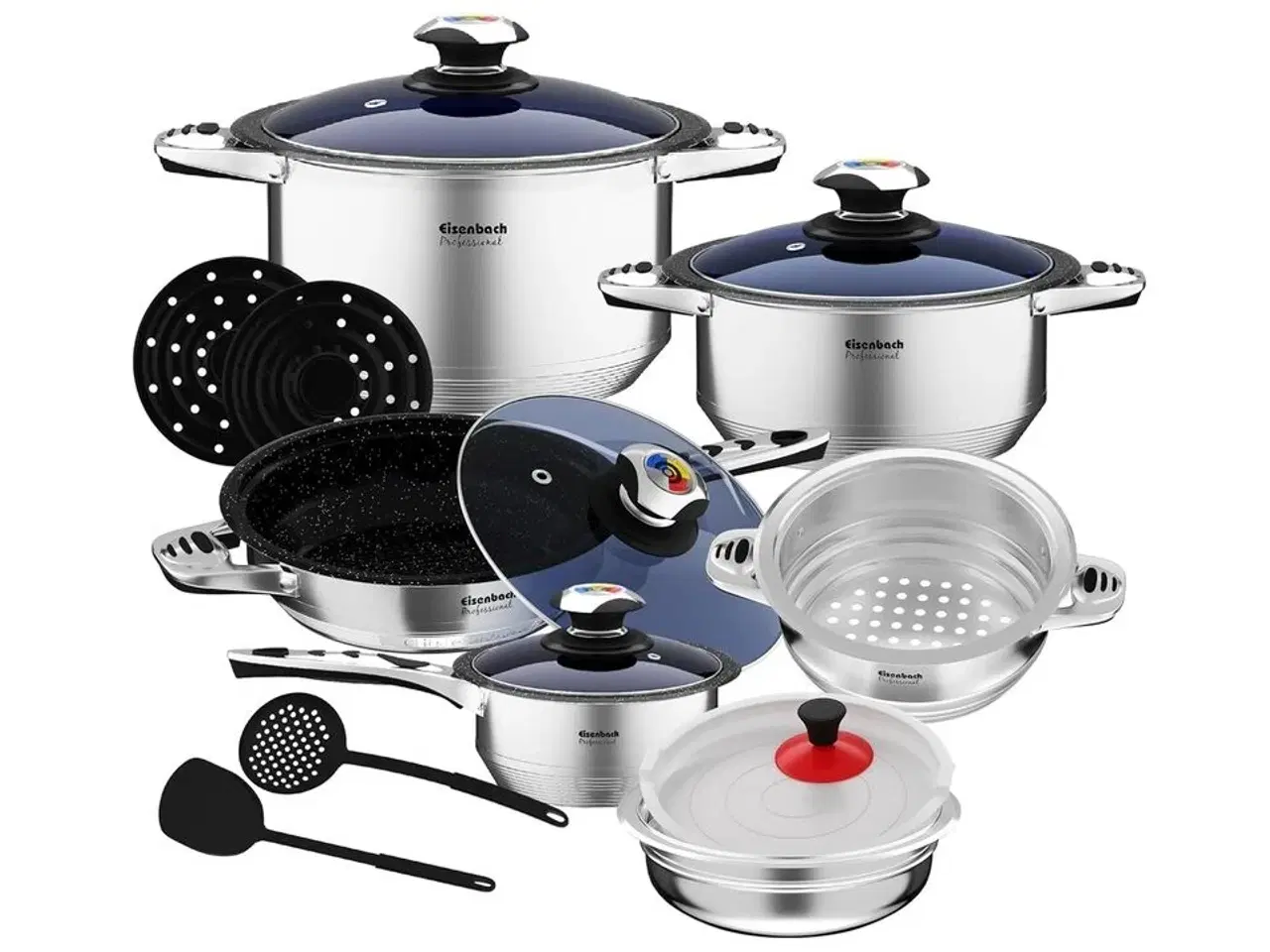 Billede 1 - Grydesæt, 16 dele, også til induktion.