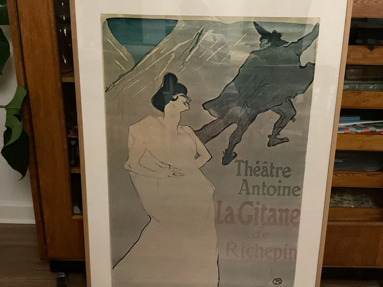 Billede 2 - Retro plakat i egetræsramme 