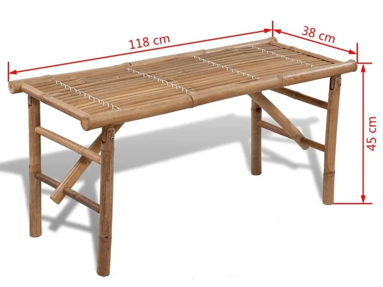 Billede 4 - Foldbar havebænk 118 cm bambus