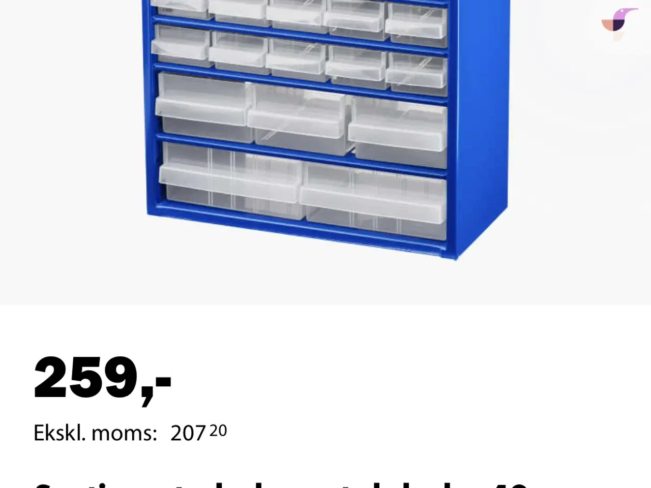 Billede 3 - Sortimentsskab med 40 skuffer