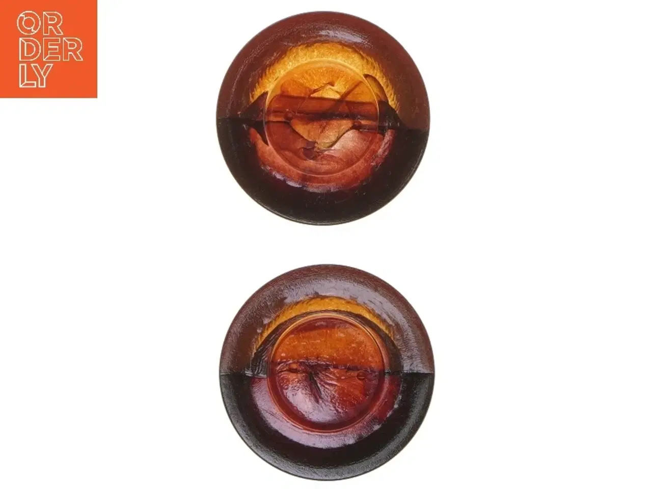 Billede 4 - Ravfarvede lysestager (str. Ø 7,7x3 cm)