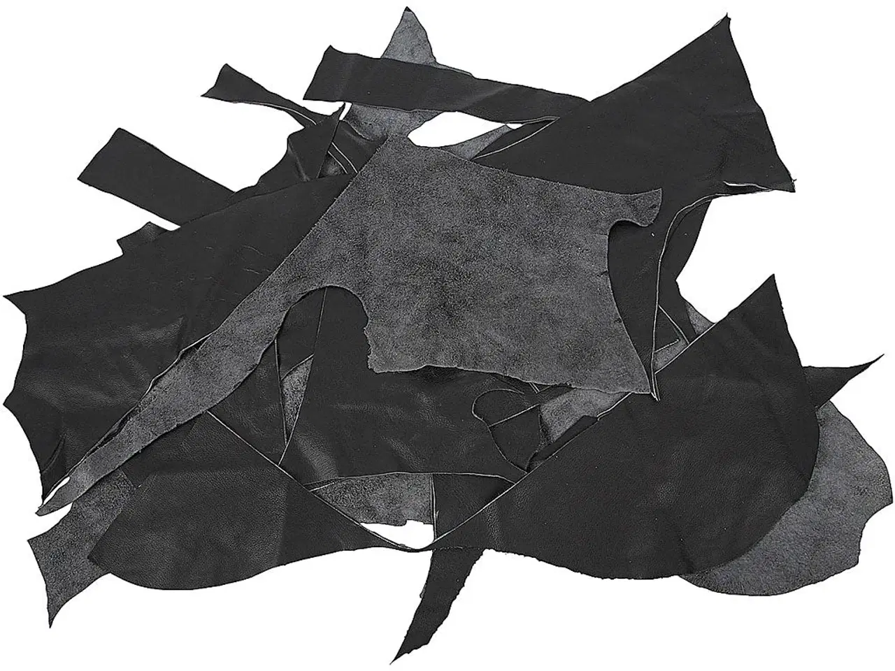 Billede 1 - Ægte sort læder 2 kg - Ideelt til håndværk og reparation