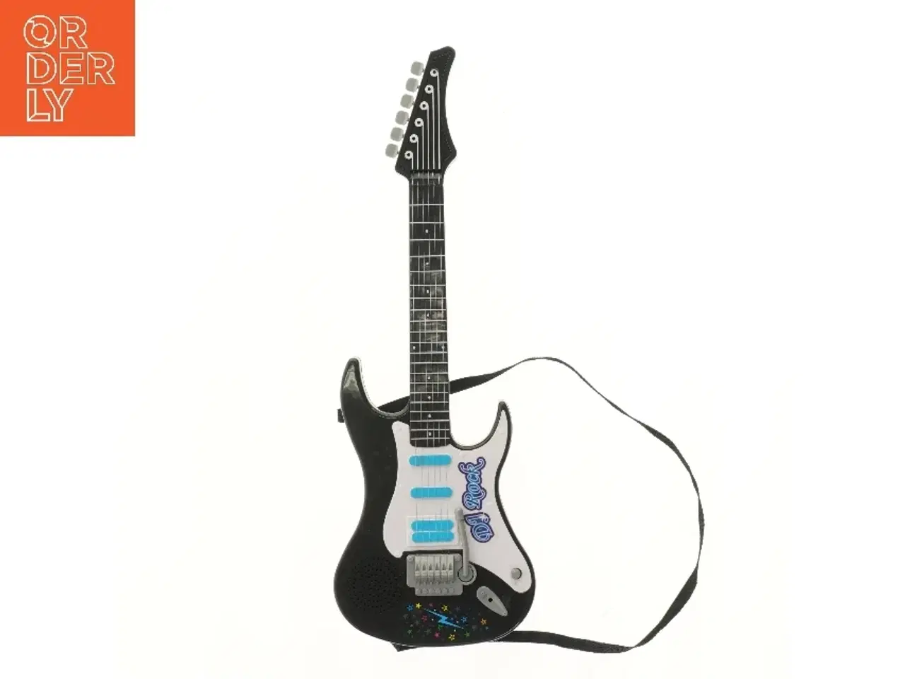 Billede 1 - Elektrisk legetøjsguitar (str. 56x19 cm)