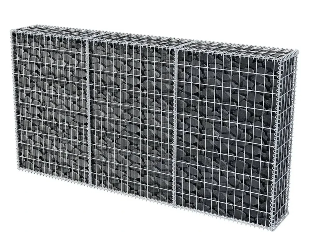 Billede 4 - Gabionkurv 200 x 30 x 100 cm galvaniseret stål