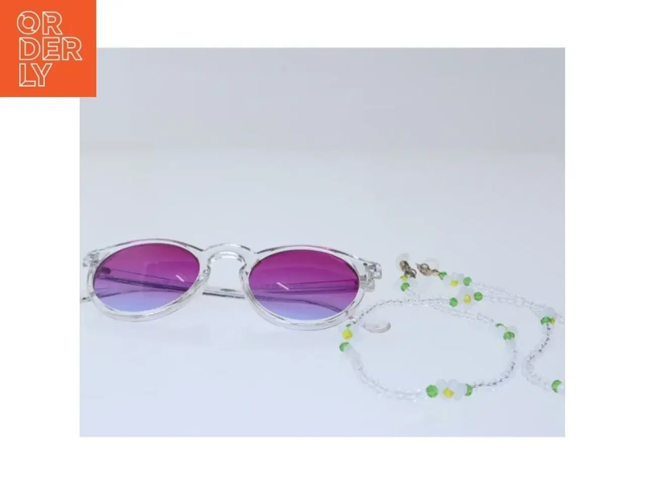 Billede 3 - Solfarvede solbriller med brillestrop (str. 13 cm og 68 cm)