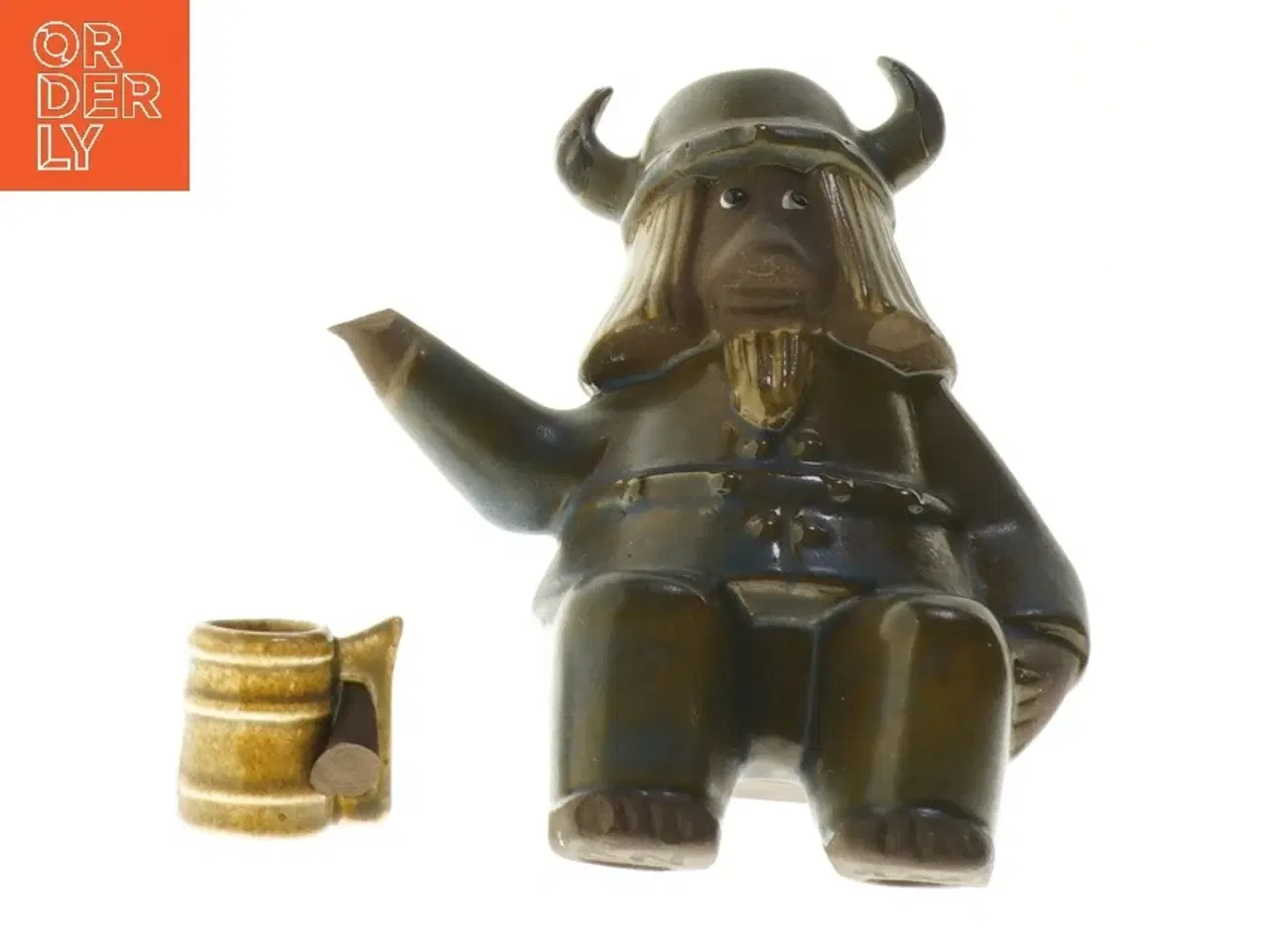 Billede 1 - Viking figurin med krus (str. 17 cm)