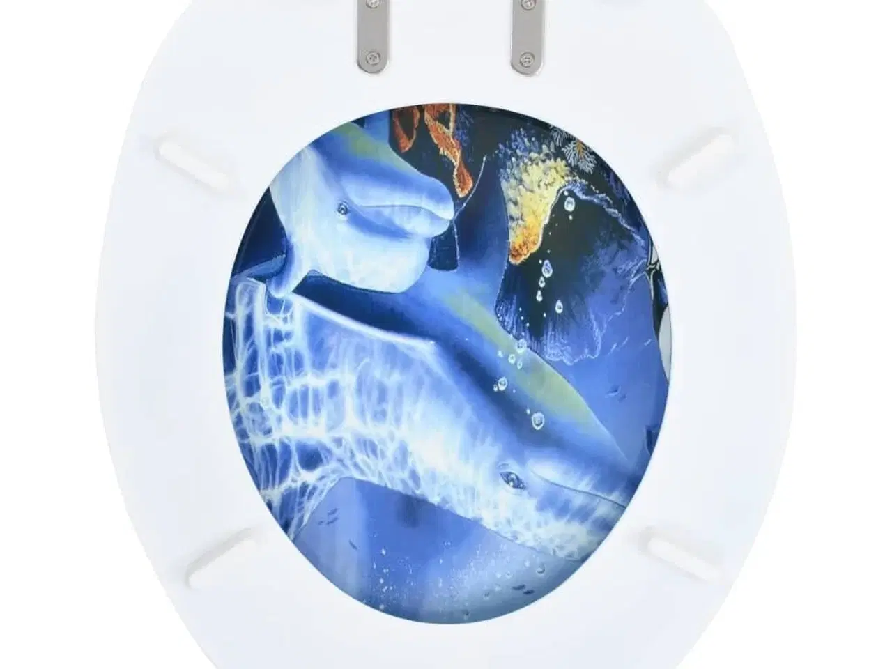 Billede 5 - Toiletsæde med soft close-låg MDF delfindesign