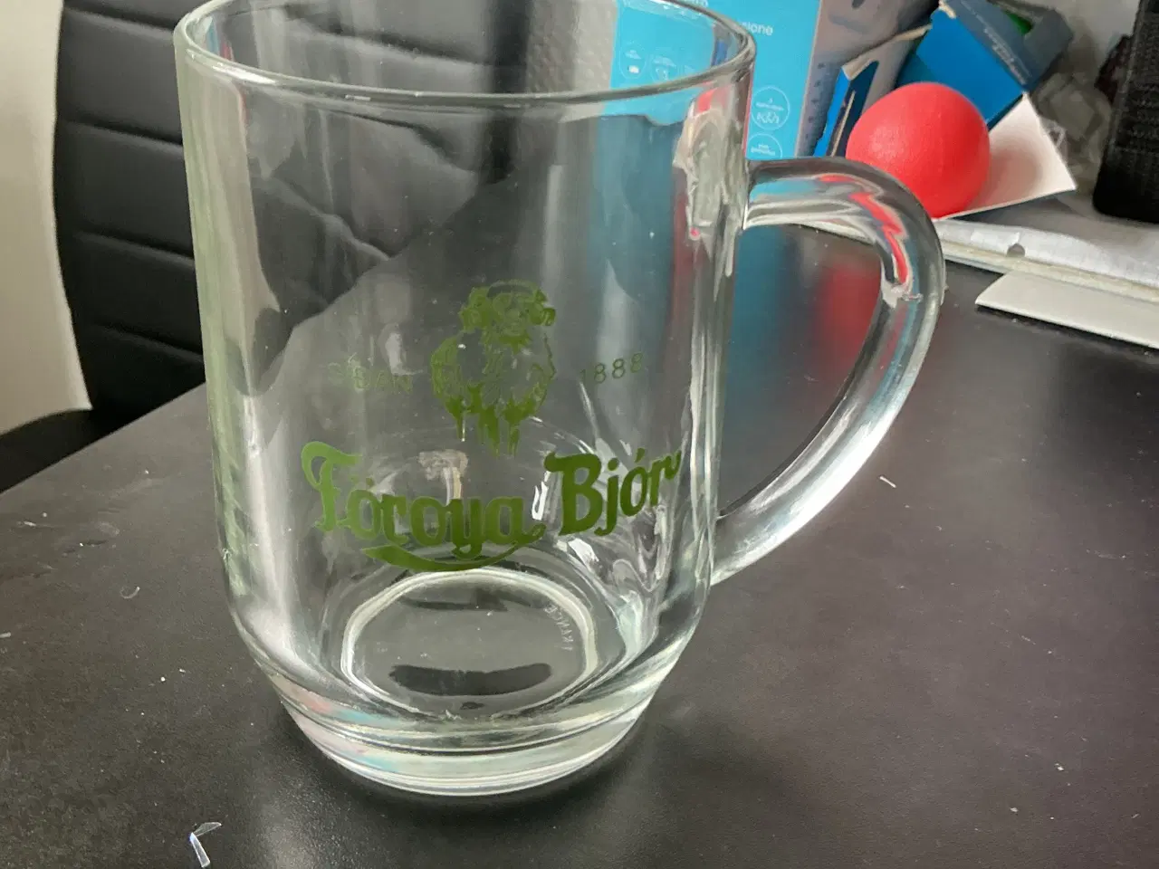 Billede 5 - Vintage Föroya Bjór ølglas 100 kr. 