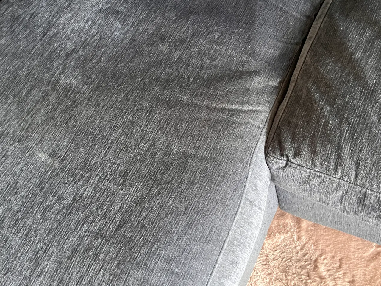 Billede 5 - Blå stof sofa med chaiselong venstrevendt. 