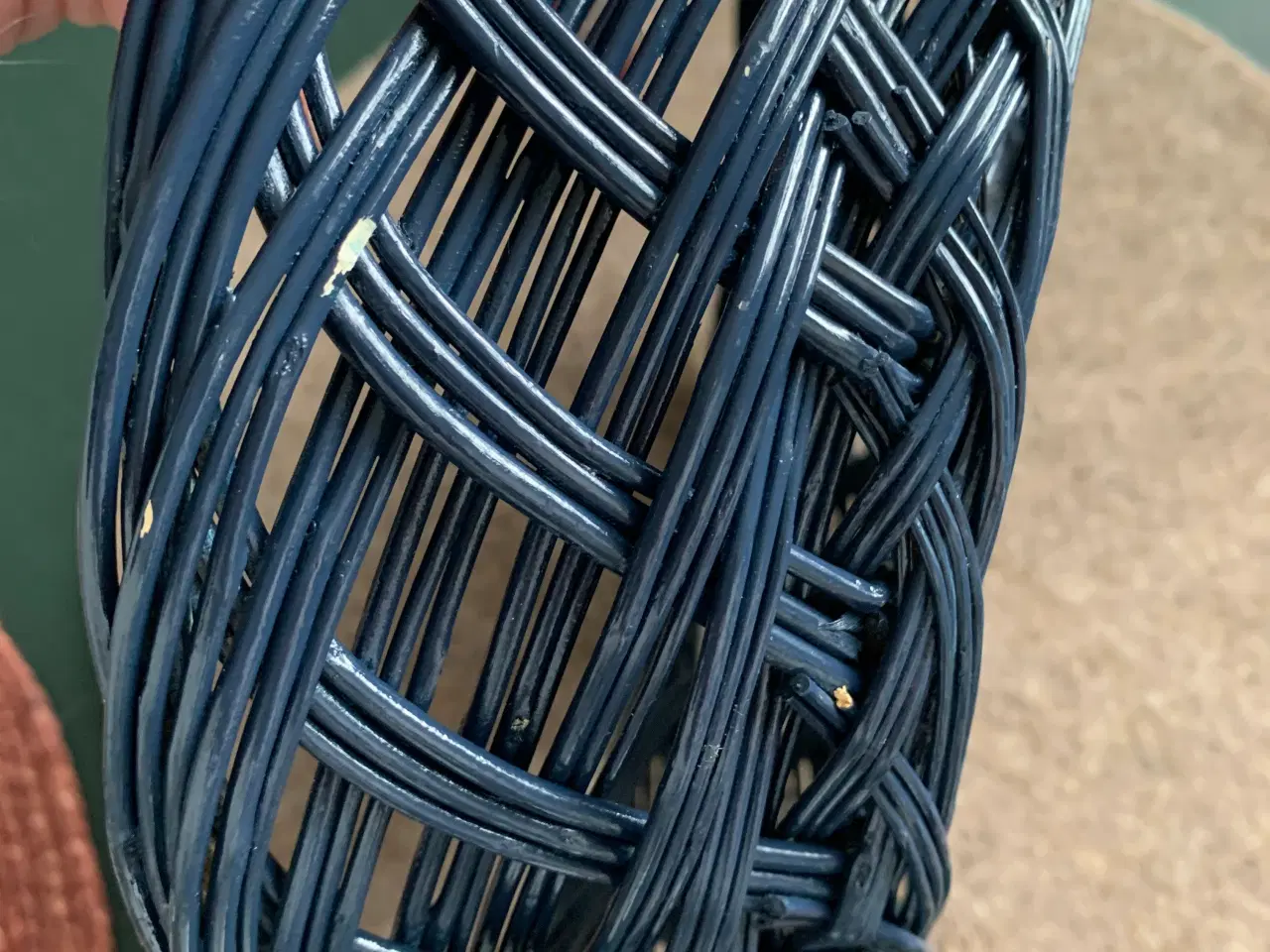 Billede 5 - Mørkeblå flettet brødkurv