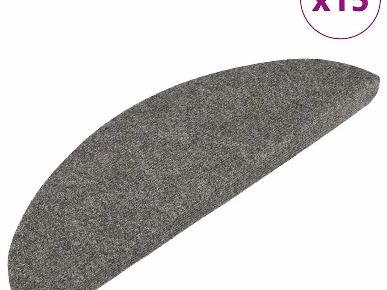 Billede 2 - Selvklæbende trappemåtter 15 stk. 56x17x3 cm grå