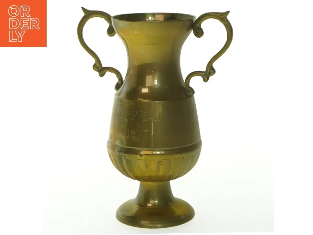 Billede 1 - Messingvase med håndtag (str. 17 cm)