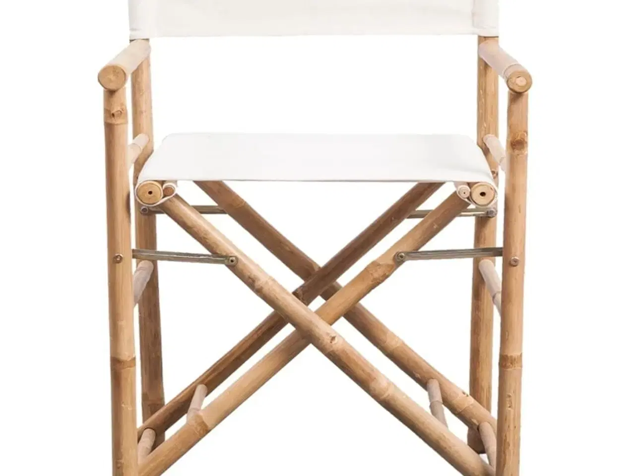 Billede 3 - Foldbare instruktørstole 2 stk. bambus og lærred
