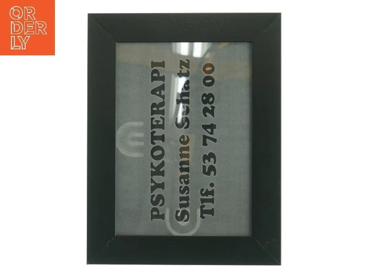 Billede 1 - Sort billedramme med tekst (str. 13 x 18 cm)