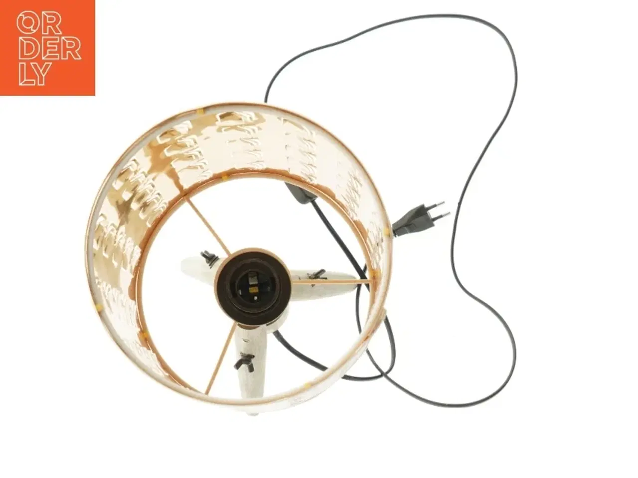 Billede 4 - Bordlampe med mønstret skærm (str. 52x20 cm)