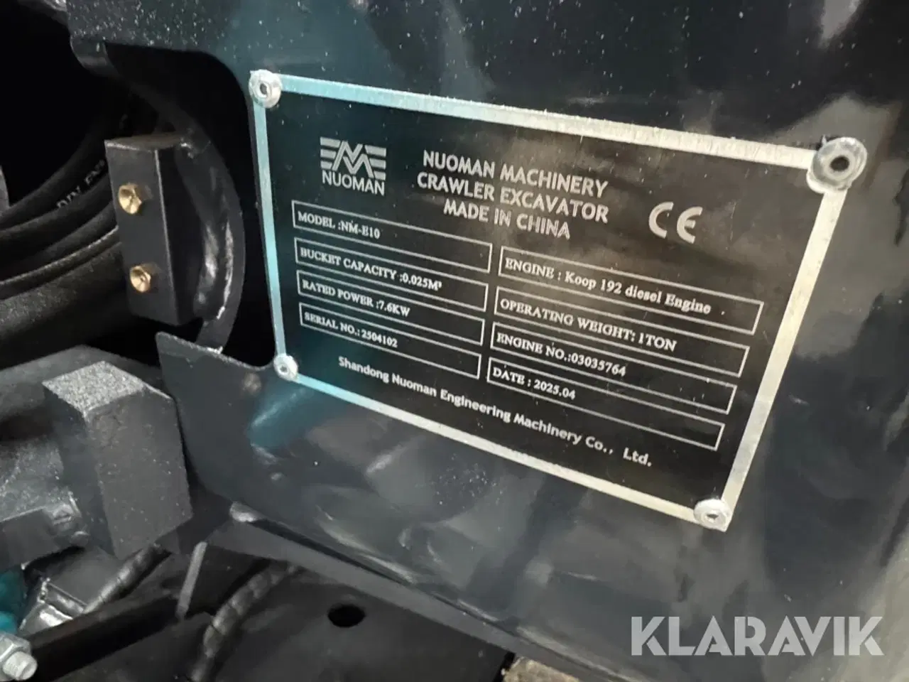 Billede 5 - Gravemaskine Nuoman NM-E10 1T