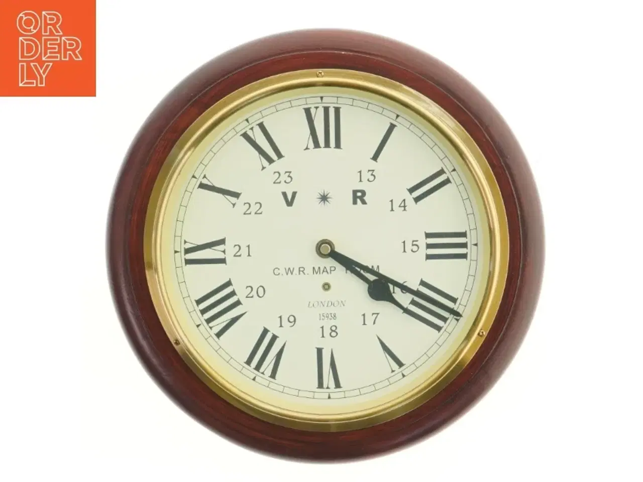 Billede 1 - Vægur med træramme (str. Ø 32x4 cm)