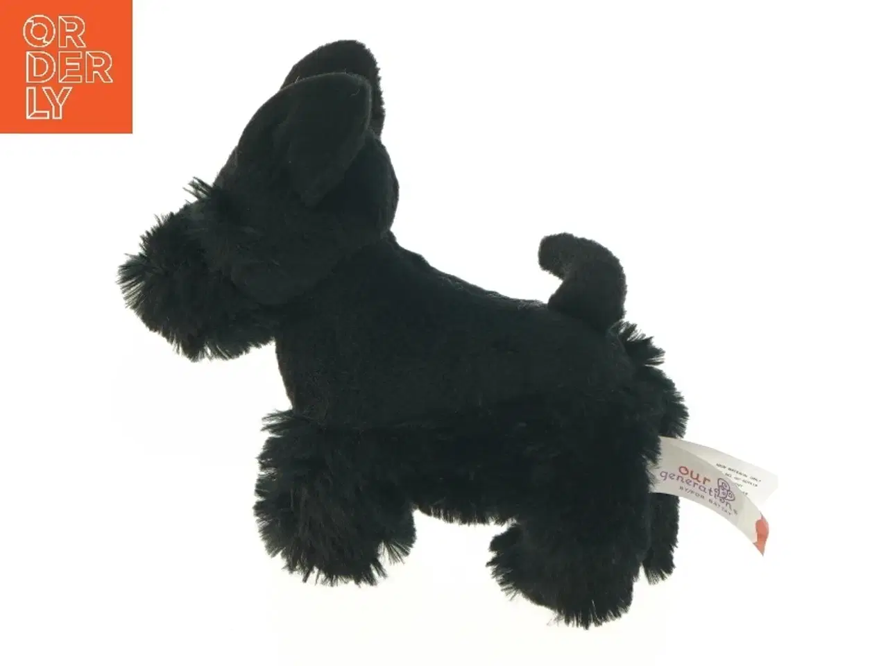 Billede 3 - Sort plyshund til børn (str. 19 cm)