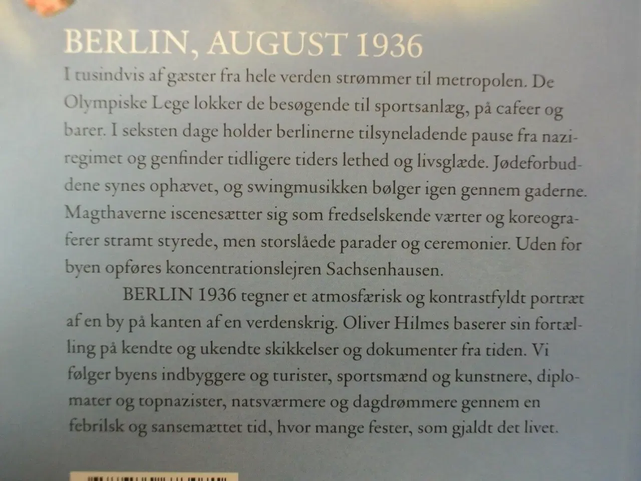 Billede 3 - berlin 1936 - seksten dage i august, af oliver hil