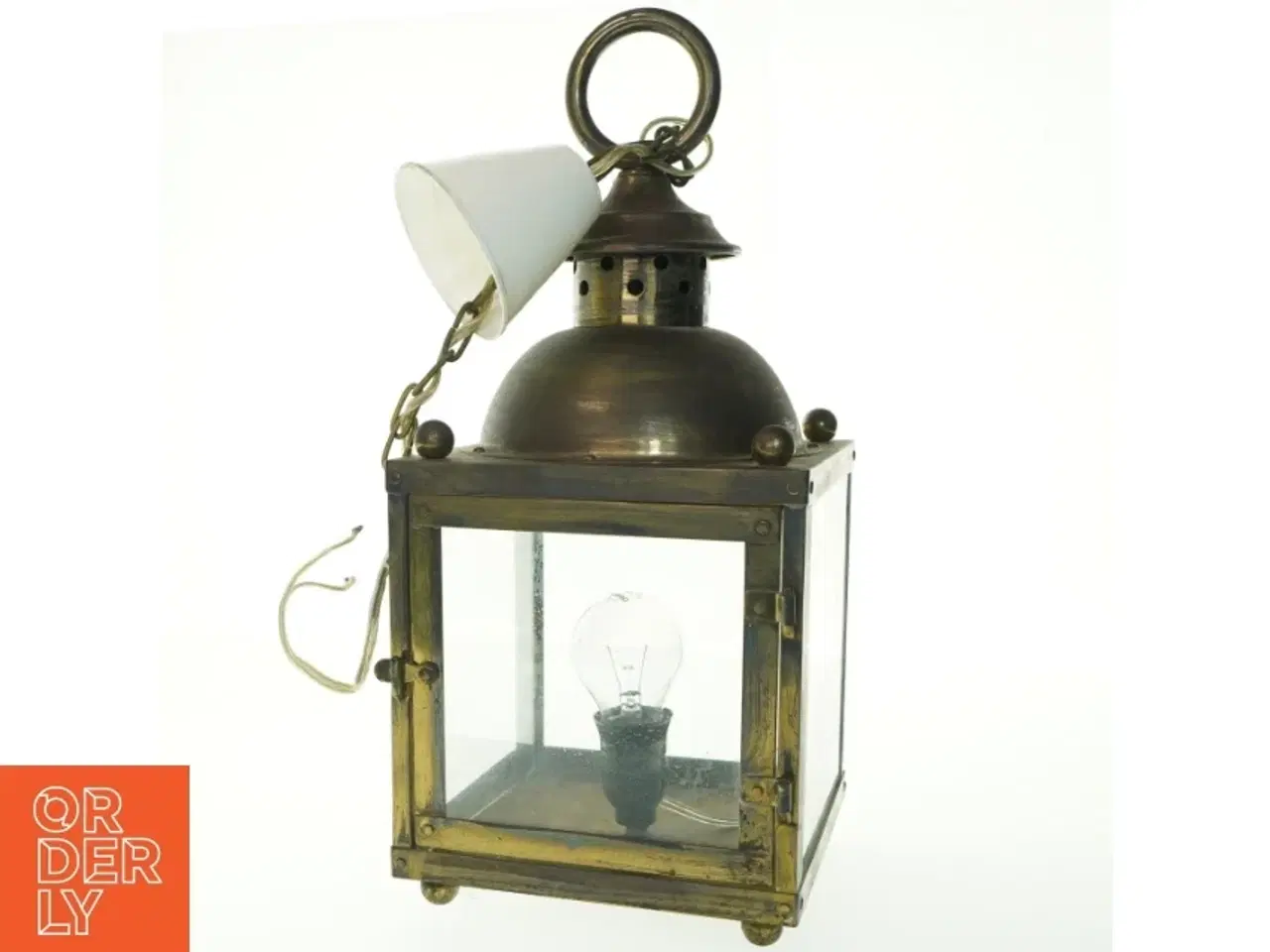 Billede 1 - Vintage lanterne med indbygget lampe (str. 43x20 cm)