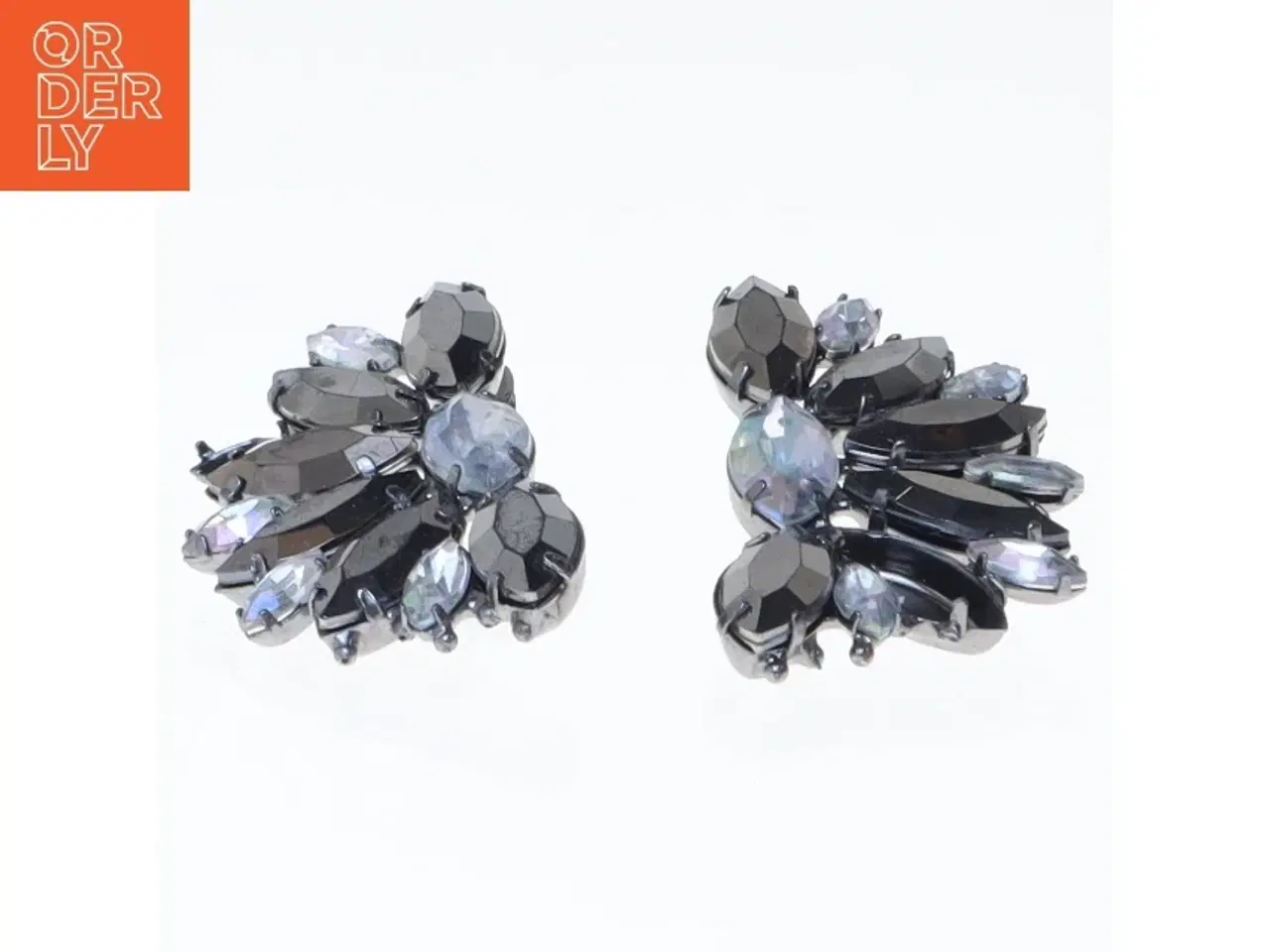 Billede 1 - Øreringe med krystaller (str. 4,5 cm)